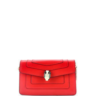 Bvlgari Serpenti Forever Chain Clutch Leather Mini