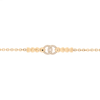 Chanel CC Multi Heart Chain Choker Necklace Metal with Crystals