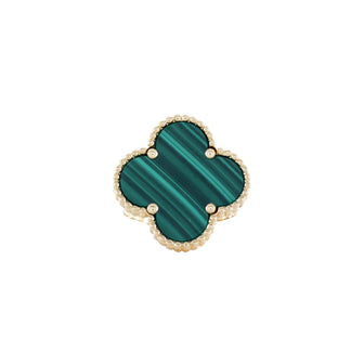 Van Cleef & Arpels Magic Alhambra Ring 18K Yellow Gold with Malachite