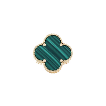 Van Cleef & Arpels Magic Alhambra Ring 18K Yellow Gold with Malachite