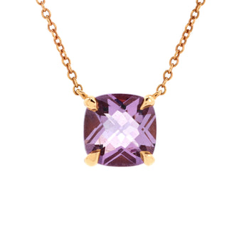Tiffany & Co. Sparklers Pendant Necklace 18K Rose Gold with Amethyst