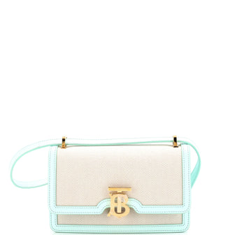 Burberry TB Flap Bag Canvas Small