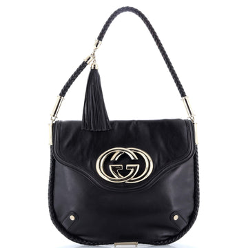 Gucci Britt Tassel Flap Bag Leather Medium