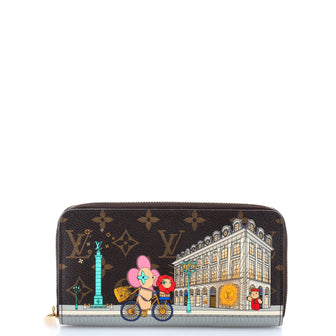 Louis Vuitton Zippy Wallet Limited Edition Vivienne Xmas Monogram Canvas