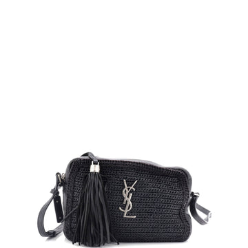 Saint Laurent Lou Camera Bag Woven Raffia Small