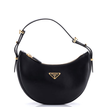Prada Arque Half Moon Hobo Leather Small