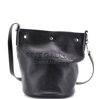 Saint Laurent Rive Gauche Bucket Bag Debossed Leather