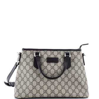 Gucci Convertible Zip Tote GG Coated Canvas Small