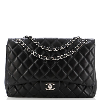 Chanel Classic Single Flap Bag Quilted Lambskin Maxi