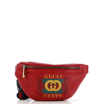 Gucci Logo Belt Bag Printed Leather Small