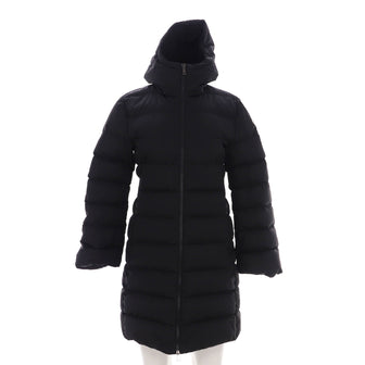 Moncler Women's Dombes Hooded Puffer Coat Quilted Polyamide with Down