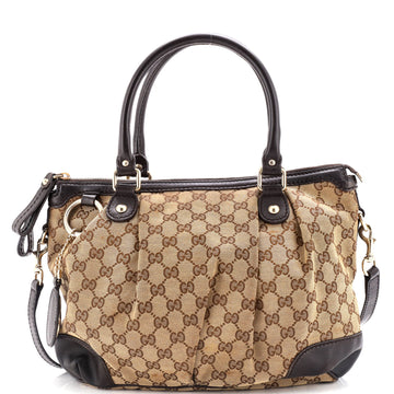 Gucci Sukey Top Handle Satchel GG Canvas Medium