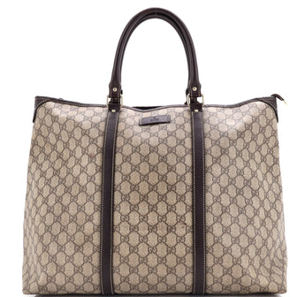 Gucci Joy Zip Top Tote GG Coated Canvas Medium