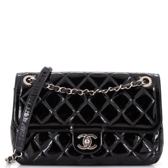 Chanel Coco Shine Flap Bag Quilted Patent Medium