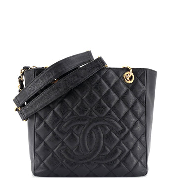 Chanel Petite Shopping Tote Quilted Caviar