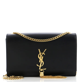 Saint Laurent Classic Monogram Tassel Crossbody Bag Leather Medium