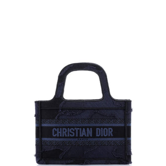 Christian Dior Book Tote Camouflage Embroidered Canvas Mini