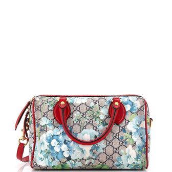Gucci Convertible Boston Bag Blooms Print GG Coated Canvas Small