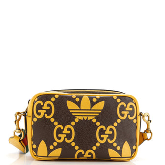 Gucci x adidas Shoulder Bag GG Embossed Leather Small