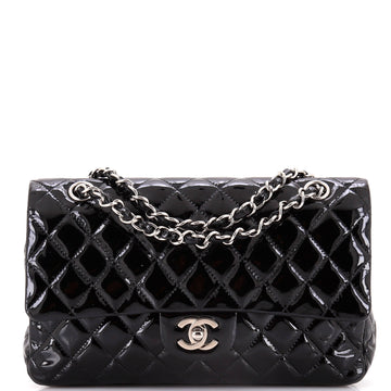 Chanel Classic Double Flap Bag Quilted Patent Medium