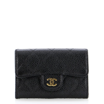 Chanel Classic Flap Card Case Quilted Caviar
