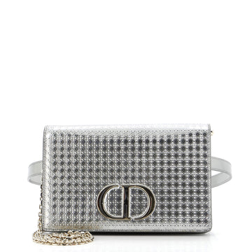 Christian Dior 30 Montaigne 2-in-1 Pouch Micro Cannage Metallic Calfskin
