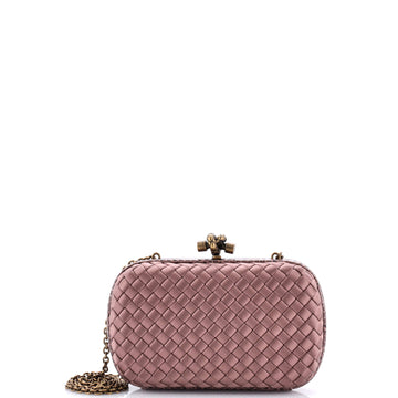 Bottega Veneta Box Knot Clutch Intrecciato Satin Small