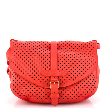 Louis Vuitton Flore Saumur Handbag Perforated Leather