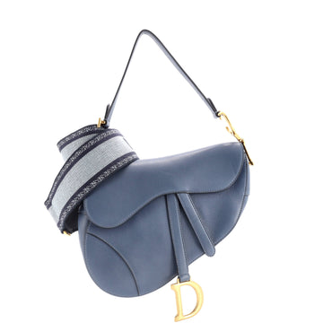 Christian Dior Saddle Handbag Leather Medium