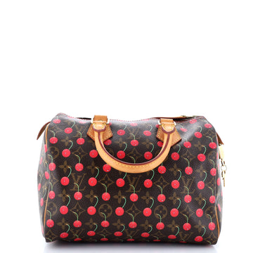 Louis Vuitton Speedy Handbag Limited Edition Monogram Cerises 25