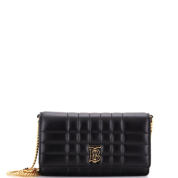 Burberry Lola Clutch on Chain Quilted Leather