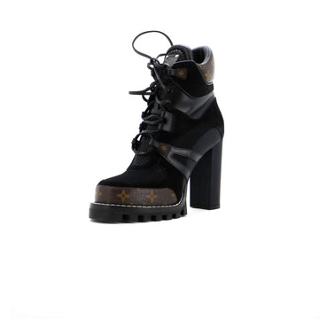 Louis Vuitton Women's Star Trail Ankle Boots Monogram Canvas and Leather with Suede