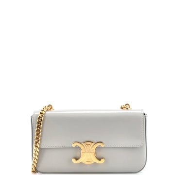 Celine Triomphe Chain Shoulder Bag Leather Small