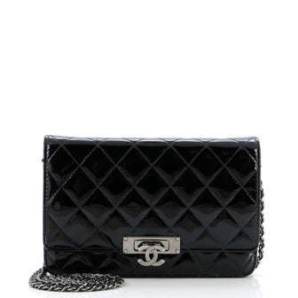 Chanel Golden Class Wallet on Chain Quilted Patent