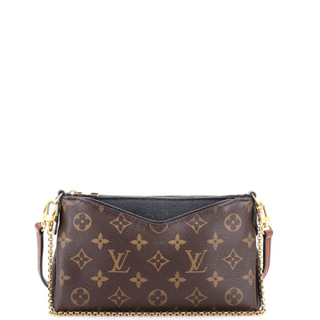 Louis Vuitton Pallas Clutch Monogram Canvas with Leather