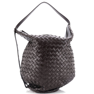 Bottega Veneta Hop Bag Intrecciato Leather Large