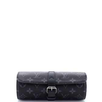 Louis Vuitton 3 Watch Case Damier Graphite