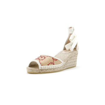 Gucci Women's Wedge Espadrilles GG Raffia