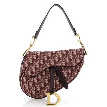 Christian Dior Saddle Handbag Oblique Canvas Medium