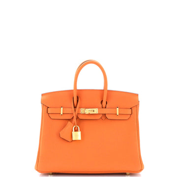 Hermes Birkin Handbag Orange Togo with Gold Hardware 25