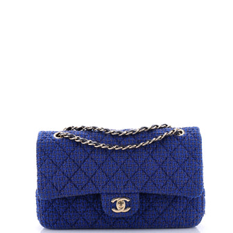 Chanel Classic Double Flap Bag Quilted Tweed Medium