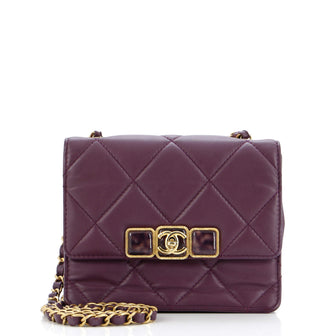 Chanel Resin CC Flap Bag Quilted Calfskin Mini