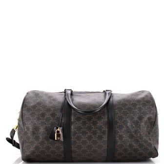 Celine Travel Duffle Bag Triomphe Coated Canvas Large