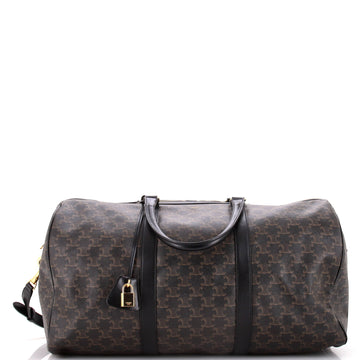 Celine Travel Duffle Bag Triomphe Coated Canvas Large