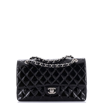 Chanel Vintage Classic Double Flap Bag Quilted Patent Medium