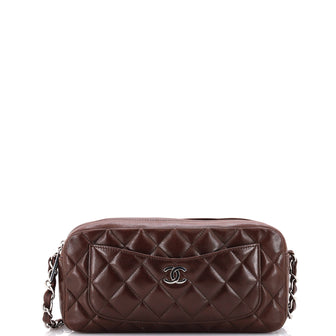 Chanel Vintage Front Pocket Camera Bag Quilted Lambskin Small
