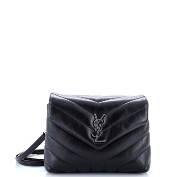 Saint Laurent Loulou Shoulder Bag Matelasse Chevron Leather Toy