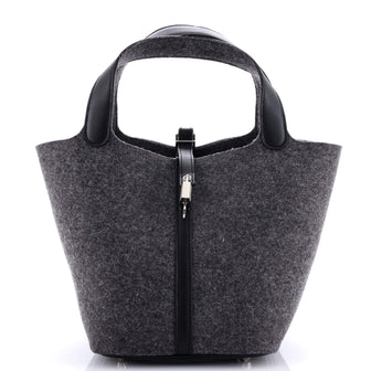Hermes Picotin Lock Bag Felt with Leather MM