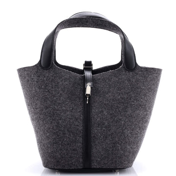 Hermes Picotin Lock Bag Felt with Leather MM