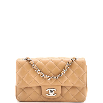 Chanel Classic Single Flap Bag Quilted Lambskin Mini